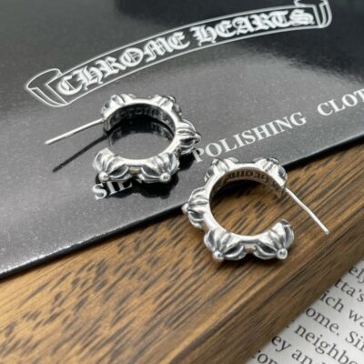 複刻超A貨Chrome Hearts克羅心飾品 SBT十字Cross Hoop耳釘耳環