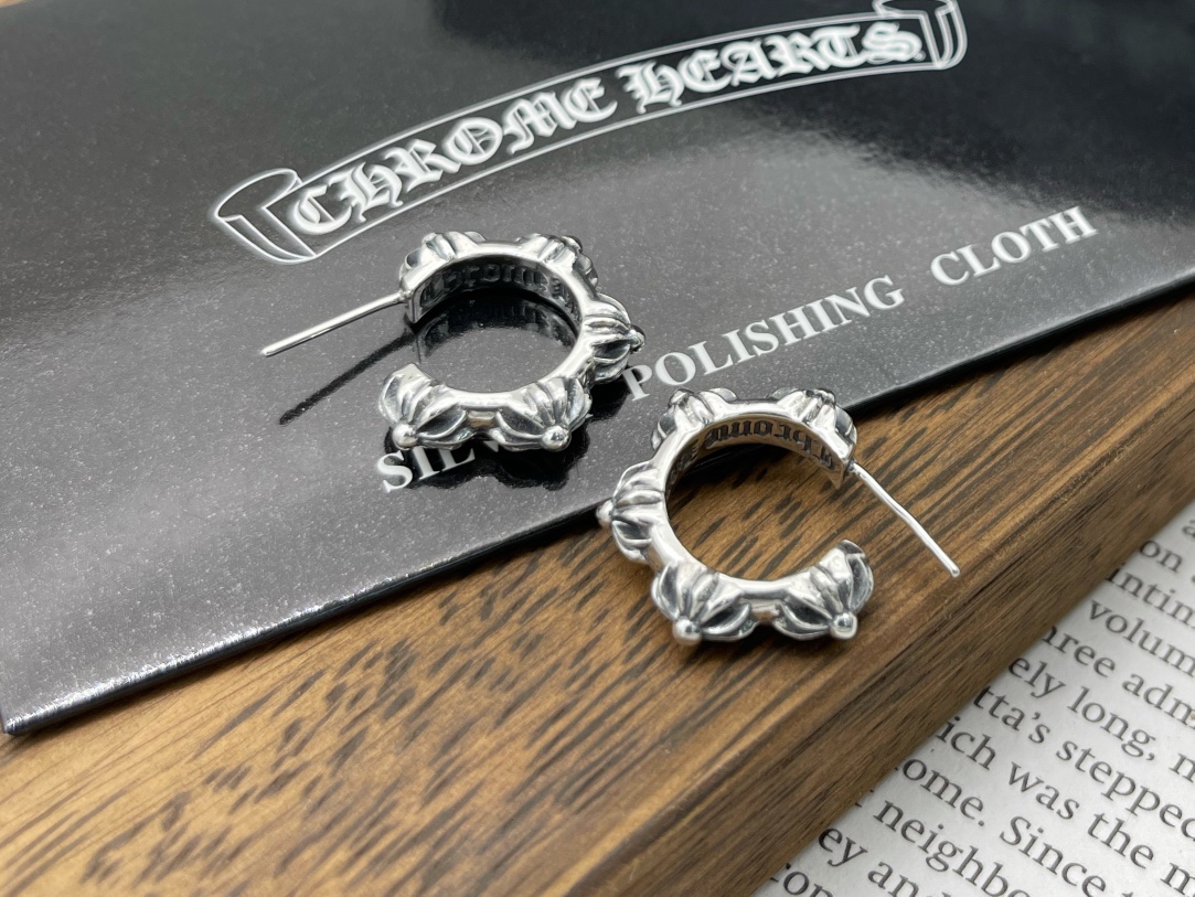 ChromeHearts202405124100001 複刻超A貨Chrome Hearts克羅心飾品 SBT十字Cross Hoop耳釘耳環