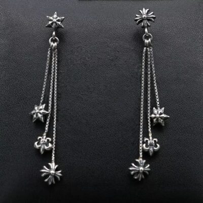 超A貨高仿Chrome Hearts克羅心飾品 JOJO三系花耳墜
