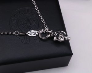 A貨複刻Chrome Hearts克羅心飾品 三面滾石舌頭珠項鍊