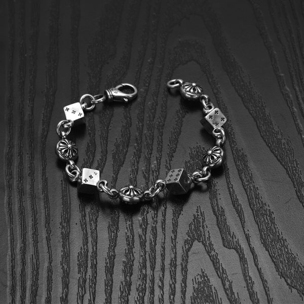 高仿A貨Chrome Hearts克羅心飾品 十字花Dice Bracelet骰子手鍊