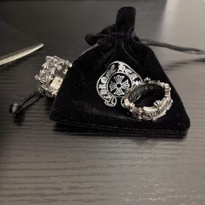 超A貨複刻Chrome Hearts克羅心飾品 方形墳墓/葬墓雙十字架戒指