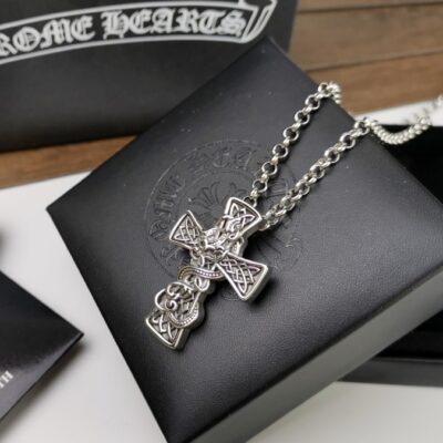 高仿複刻Chrome Hearts克羅心飾品 凱爾特十字龍十字架項鍊