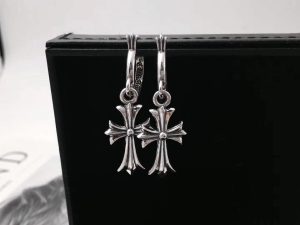 1比1複刻Chrome Hearts克羅心飾品 環形十字架耳環