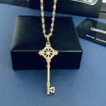 高仿Chrome Hearts克羅心飾品 鍍金色 十字架鑰匙吊墜 十字球項鍊
