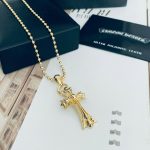 複刻Chrome Hearts克羅心飾品 雙層十字架吊墜項鍊