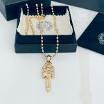 原單Chrome Hearts克羅心飾品 黃金色寶劍/匕首吊墜項鍊