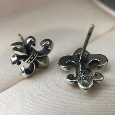 原單1比1Chrome Hearts克羅心飾品 大號童軍花耳釘耳環