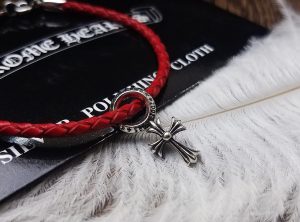 原單Chrome Hearts克羅心飾品 六芒星 十字花 匕首寶劍吊墜紅皮手繩