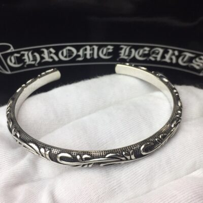 一比一原單Chrome Hearts克羅心飾品 SBT滕花Scroll開口手鐲