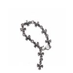 一比一原單Chrome Hearts克羅心飾品 九節全十字架花手鍊