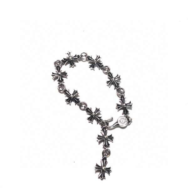 一比一原單Chrome Hearts克羅心飾品 九節全十字架花手鍊