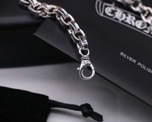 1比1高仿Chrome Hearts克羅心飾品 字母PAPERCHAIN龍蝦扣粗手鍊