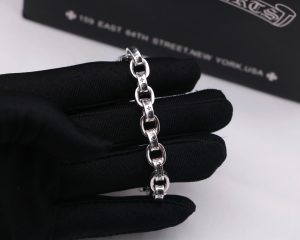 1比1高仿Chrome Hearts克羅心飾品 字母PAPERCHAIN龍蝦扣粗手鍊