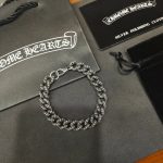 原單Chrome Hearts克羅心飾品 龍蝦扣全十字花加粗厚重手鍊