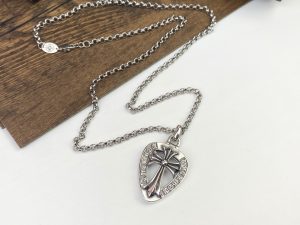 複刻Chrome Hearts克羅心飾品 鏤空桃心十字架寶劍匕首吊墜項鍊