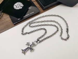 複刻Chrome Hearts克羅心飾品 桃心十字架吊墜 字母PAPERCHAIN項鍊