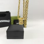 複刻Chrome Hearts克羅心飾品 黄金色墳墓/葬墓十字架戒指吊墜項鍊