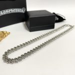 高仿Chrome Hearts克羅心飾品 十字花加粗厚重龍蝦扣項鍊