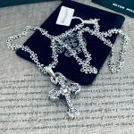 複刻専櫃Chrome Hearts克羅心飾品 FILIGREE火焰十字架吊墜船錨童軍花項鍊