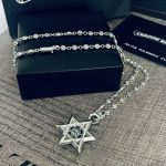 高仿Chrome Hearts克羅心飾品 Star David六芒星吊墜十字球項鍊