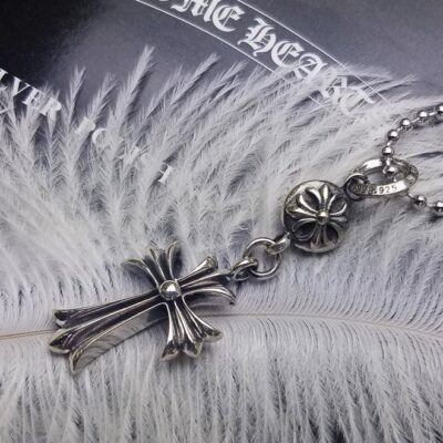 高仿Chrome Hearts克羅心飾品 單球十字架十字花吊墜/項鍊