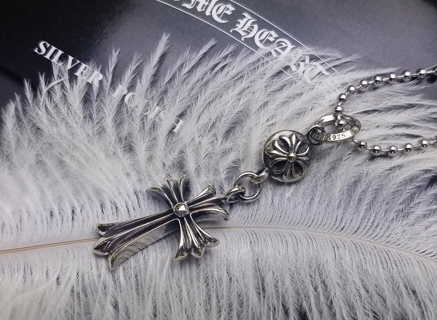 ChromeHearts202405223000006 高仿Chrome Hearts克羅心飾品 單球十字架十字花吊墜/項鍊