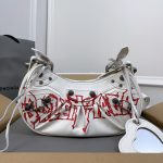 高仿balenciaga巴黎世家包包 LE CAGOLE DIY METAL加小號肩揹包 白色