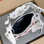 高仿balenciaga巴黎世家包包 LE CAGOLE DIY METAL加小號肩揹包 白色