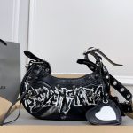 高仿balenciaga巴黎世家包包 LE CAGOLE DIY METAL加小號肩揹包 黑