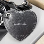 高仿balenciaga巴黎世家包包 LE CAGOLE DIY METAL加小號肩揹包 黑