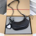 高仿balenciaga巴黎世家包包 LE CAGOLE DIY METAL加小號肩揹包 黑