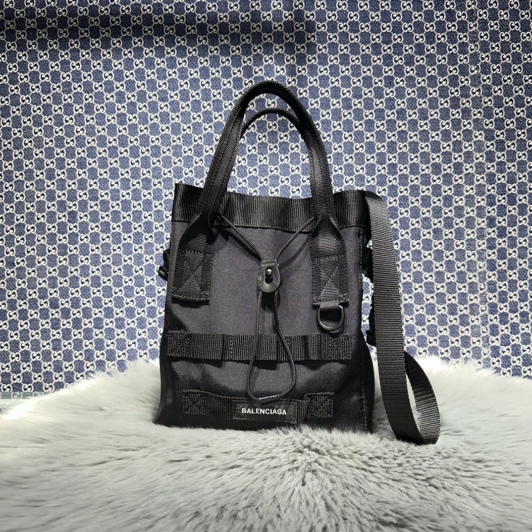 balenciaga202405281100005.jpg 原單高仿alenciaga巴黎世家包包 Army 黑色尼龍小號托特包