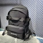 原單複刻balenciaga巴黎世家包包 SKIWEAR-Ski黑色再生尼龍雙肩包