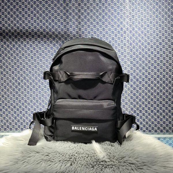 原單複刻balenciaga巴黎世家包包 SKIWEAR-Ski黑色再生尼龍雙肩包