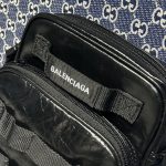 高仿原單balenciaga巴黎世家包包 Army 黑色牛皮 斜挎郵差包 小號