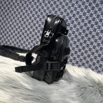 高仿原單balenciaga巴黎世家包包 Army 黑色牛皮 斜挎郵差包 小號