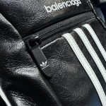 複刻高仿balenciaga巴黎世家xAdidas阿迪達斯聯名款皮革書包揹包雙肩包