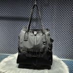 複刻原單balenciaga巴黎世家 Army 黑色尼龍中號托特包