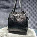 原單複刻balenciaga巴黎世家 Army中號黑色細紋牛皮革托特包