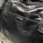 原單複刻balenciaga巴黎世家 Army中號黑色細紋牛皮革托特包