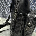 高仿複刻balenciaga巴黎世家 Explorer 細紋皮斜挎包