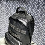 高仿複刻balenciaga巴黎世家 Army 中號黑色細紋牛皮革多用途雙肩包