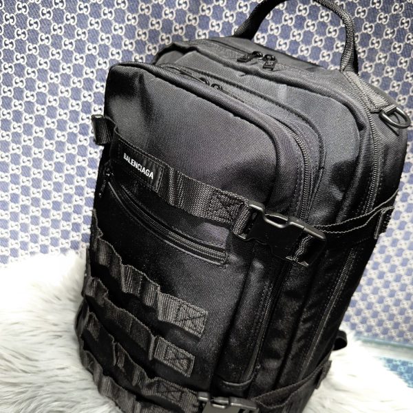 複刻balenciaga巴黎世家 Army Space 小號黑色休閒尼龍雙肩包