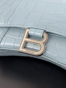 原單複刻balenciaga巴黎世家 HOURGLASS 加小號鱷魚紋壓紋手提包
