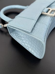 原單複刻balenciaga巴黎世家 HOURGLASS 加小號鱷魚紋壓紋手提包