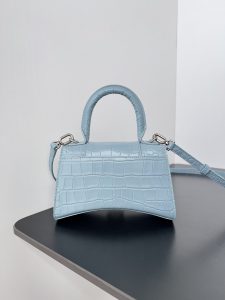 原單複刻balenciaga巴黎世家 HOURGLASS 加小號鱷魚紋壓紋手提包