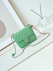 頂級原單CHANEL香奈兒精品包包綠色方胖子單肩包