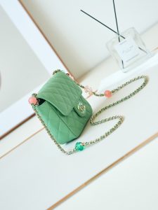頂級原單CHANEL香奈兒精品包包綠色方胖子單肩包