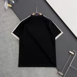 DIOR高仿精品衣服圓領段總純棉T恤 黑色